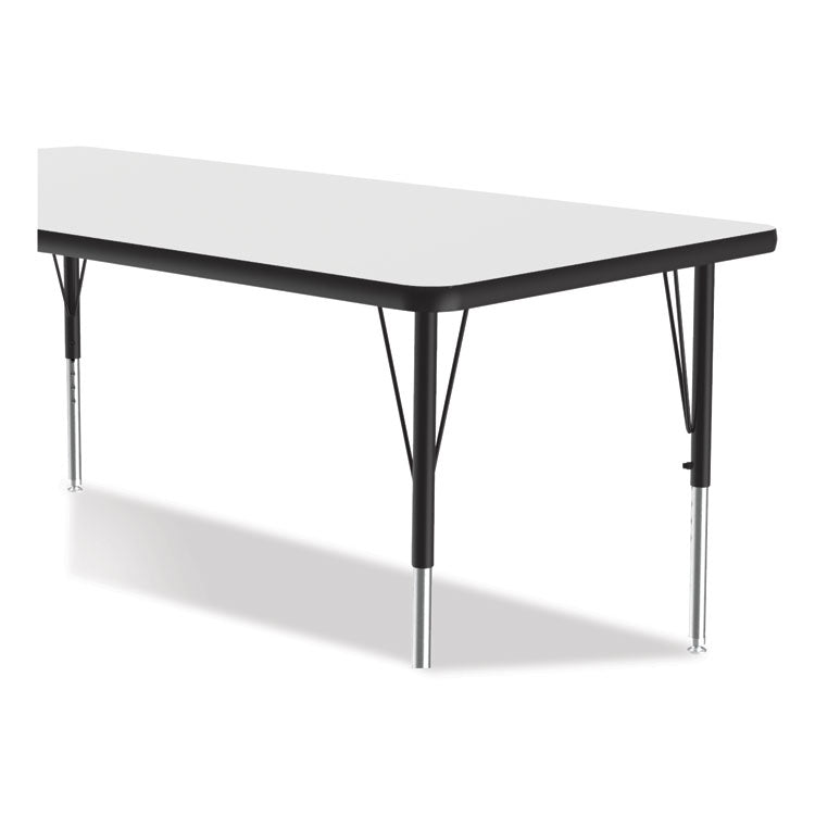 Correll® Markerboard Activity Tables, Rectangular, 60" x 30" x 19" to 29", White Top, Black Legs, 4/Pallet, Ships in 4-6 Business Days (CRL3060DE80954P) Each