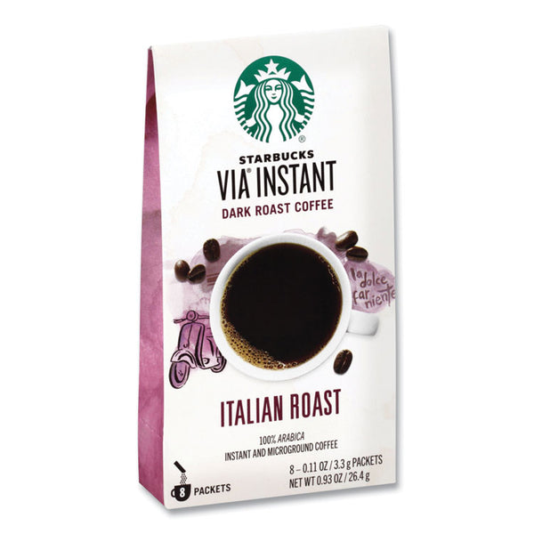 Starbucks® VIA Ready Brew Coffee, 0.11 oz, Italian Roast, 8/Pack, 12 Packs/Carton (SBK12407838)