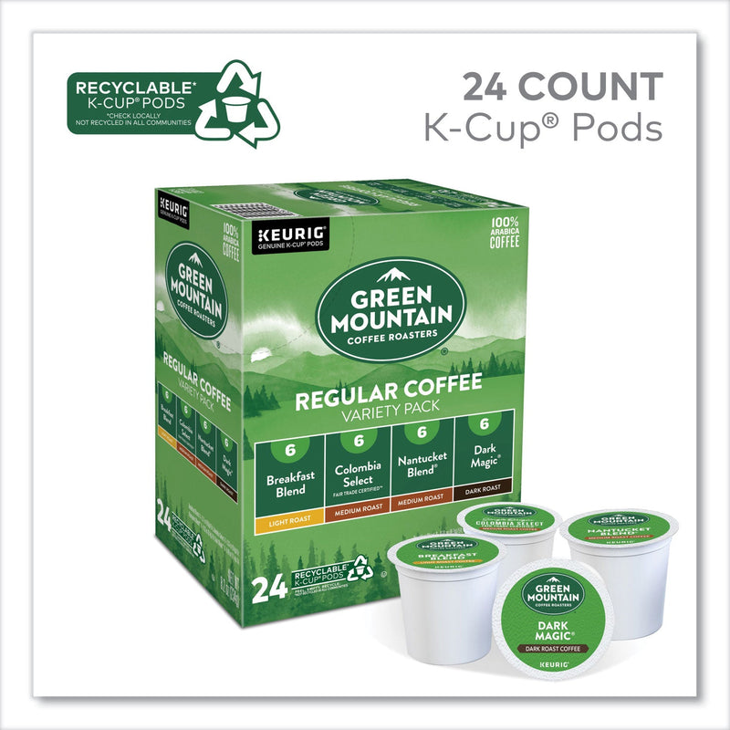 Green Mountain Coffee® Regular Variety Pack Coffee K-Cups, Assorted Flavors, 24/Box (GMT9974) Box of 24