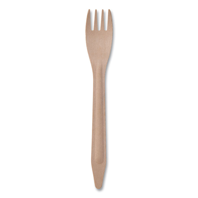 Eco-Products® Wood Cutlery, Fork, Natural, 500/Carton (ECOEPS212W)