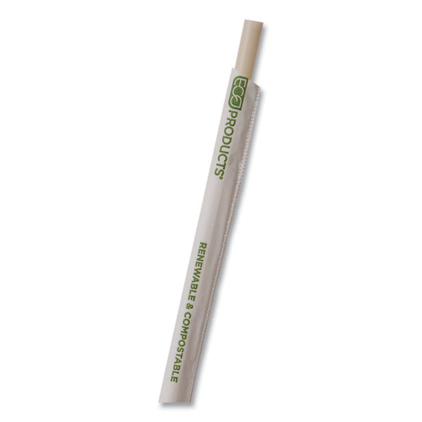 Eco-Products® Renewable and Compostable PHA Straws, 10.25", Natural White, 1,250/Carton (ECOEPSTPHA1025)