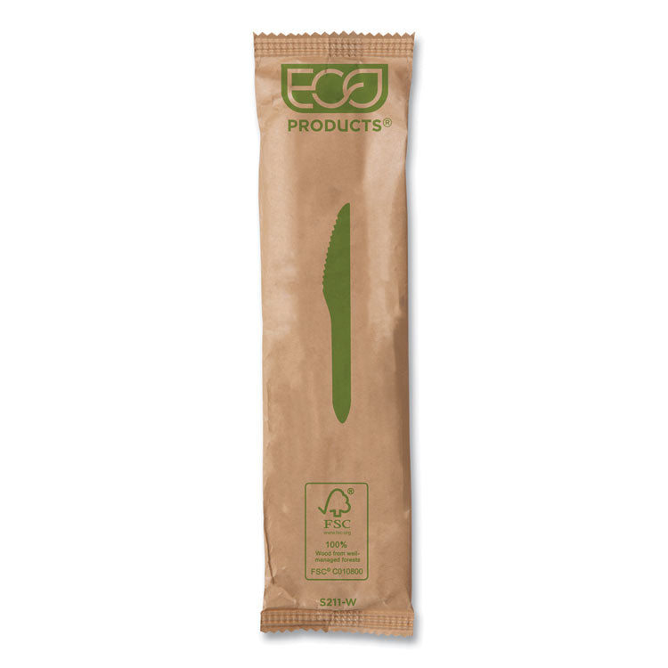 Eco-Products® Wood Cutlery, Knife, Natural, 500/Carton (ECOEPS211W) Case of 500