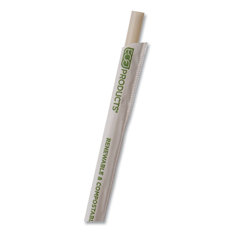 Eco-Products® Renewable and Compostable PHA Straws, 7.75", Natural White, 2,000/Carton (ECOEPSTPHA775) Case of 2000