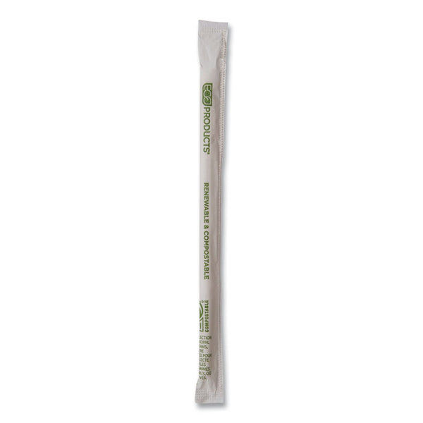 Eco-Products® Renewable and Compostable PHA Straws, 7.75", Natural White, 2,000/Carton (ECOEPSTPHA775)