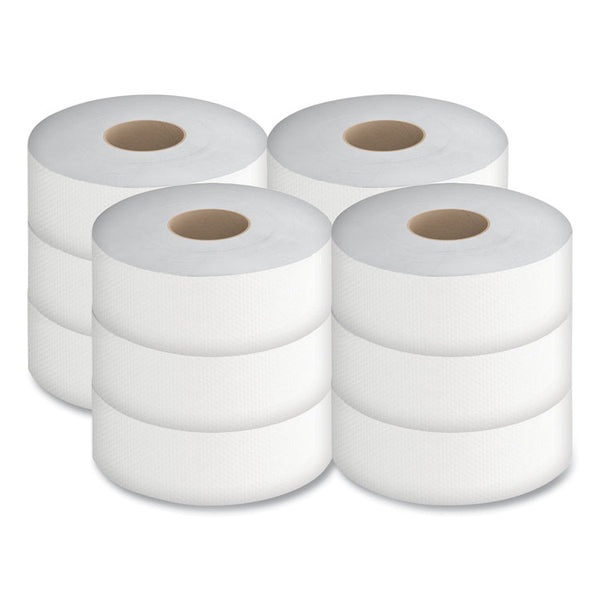 GEN Jumbo Bath Tissue, Septic Safe, 2-Ply, White, 3.5" x 750 ft, 12/Carton (GENJRT2PLY)