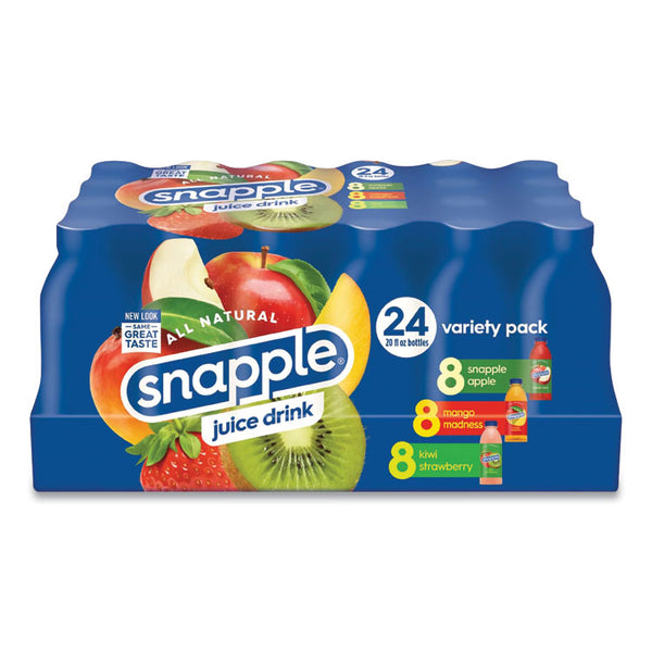 Snapple® Juice Drink Variety Pack, Snapple Apple, Kiwi Strawberry, Mango Madness, 20 oz Bottle, 24/Carton, Ships in 1-3 Business Days (GRR22000813)