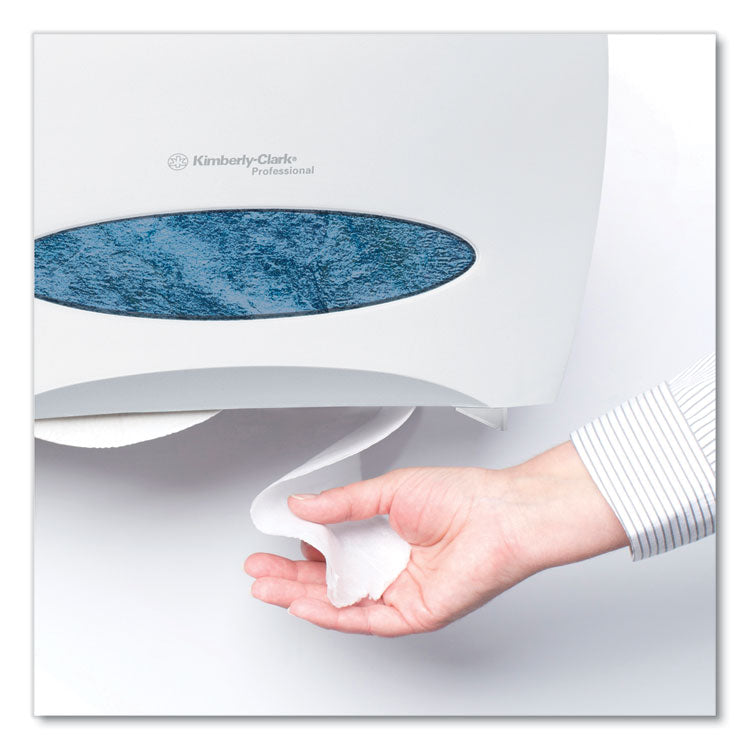 Kimberly-Clark Professional* JRT Jr. Escort Jumbo Roll Bath Tissue Dispenser, 16 x 5.75 x 13.88, Pearl White (KCC09508)