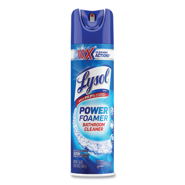 LYSOL® Brand Power Foam Bathroom Cleaner, 24 oz Aerosol Spray (RAC02569)