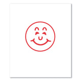 Xstamper® Specialty Stamp, Smiley Face, 0.63 dia, Red (COS036000) Each