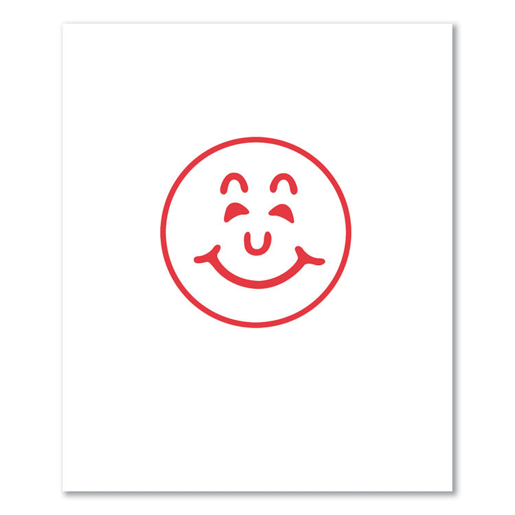 Xstamper® Specialty Stamp, Smiley Face, 0.63 dia, Red (COS036000) Each