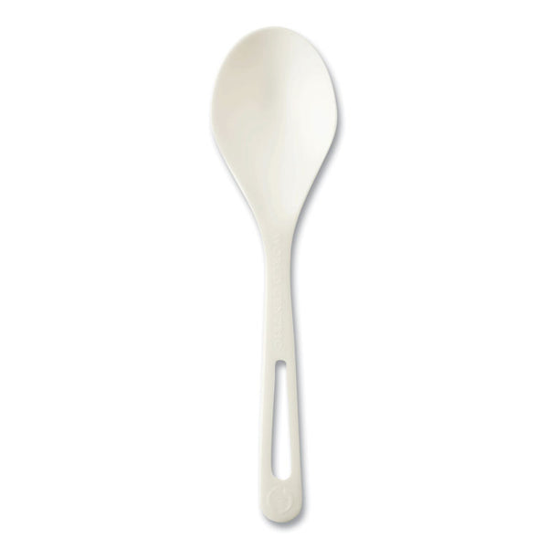 World Centric® TPLA Compostable Cutlery, Soup Spoon, White, 1,000/Carton (WORSOPSB)