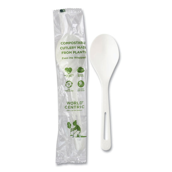 World Centric® TPLA Compostable Cutlery, Soup Spoon, White, 750/Carton (WORSOPSI)