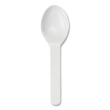 World Centric® PLA Compostable Cutlery, Tasting Spoon, White, 3,000/Carton (WORSPCS3) Case of 3000