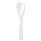 World Centric® TPLA Compostable Cutlery, Spork, White, 1,000/Carton (WORRKPSB) Case of 1000