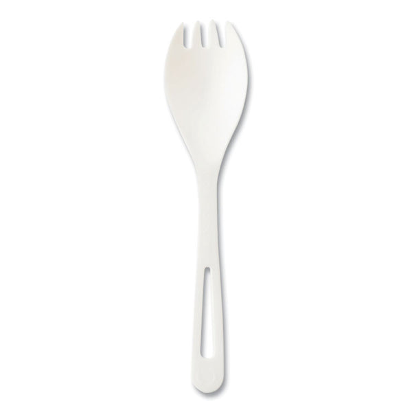 World Centric® TPLA Compostable Cutlery, Spork, White, 1,000/Carton (WORRKPSB)