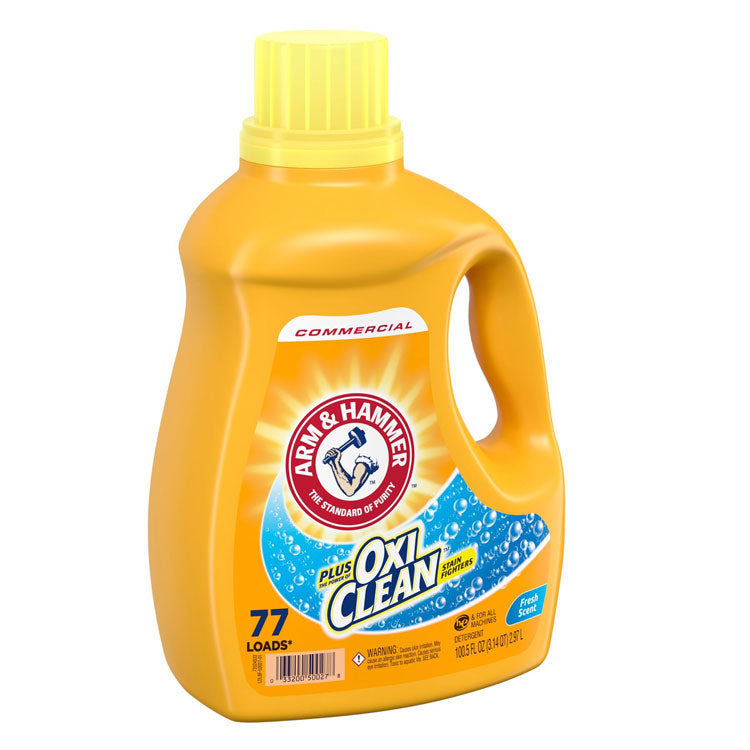 Arm & Hammer™ OxiClean Concentrated Liquid Laundry Detergent, Fresh, 100.5 oz Bottle, 4/Carton (CDC3320050027) Each