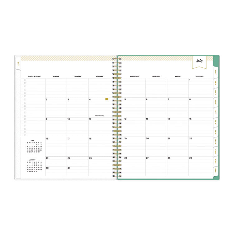 Day Designer Academic Year Weekly/Monthly Frosted Planner, Palms Artwork, 11 x 8.5, 12-Month (July to June): 2024 to 2025 (BLS137891)