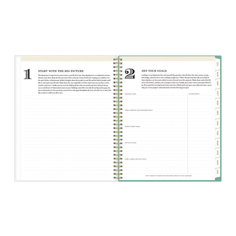 Day Designer Academic Year Weekly/Monthly Frosted Planner, Palms Artwork, 11 x 8.5, 12-Month (July to June): 2024 to 2025 (BLS137891)