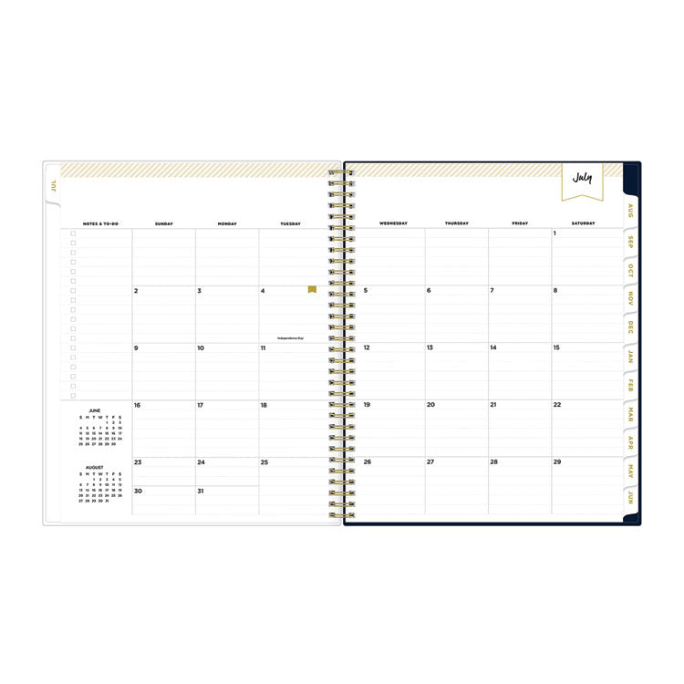 Day Designer Peyton Create-Your-Own Cover Weekly/Monthly Planner, Floral, 11 x 8.5, Navy, 12-Month (July to June): 2024-2025 (BLS107924) Each