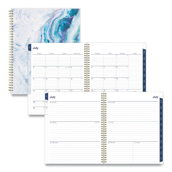 Gemma Academic Year Weekly/Monthly Planner, Geode Artwork, 11 x 8.5, Blue/Purple Cover, 12-Month (July to June): 2024 to 2025 (BLS118177) Each