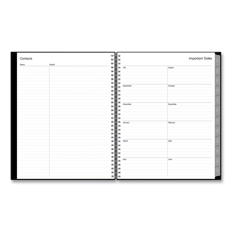 Blue Sky® Enterprise Academic Weekly/Monthly Planner, 11 x 8.5, Black Cover, 12-Month (July to June): 2025 to 2026 (BLS130609) Each