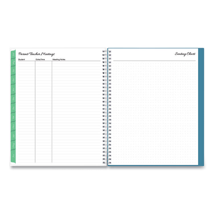 Ditsy Dapple Light CYO Cover Weekly/Monthly Lesson Planner, 2024-2025, Nine Classes, Multicolor Cover, (144) 11 x 8.5 Pages (BLS132002) Each