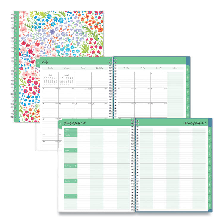 Ditsy Dapple Light CYO Cover Weekly/Monthly Lesson Planner, 2024-2025, Nine Classes, Multicolor Cover, (144) 11 x 8.5 Pages (BLS132002) Each