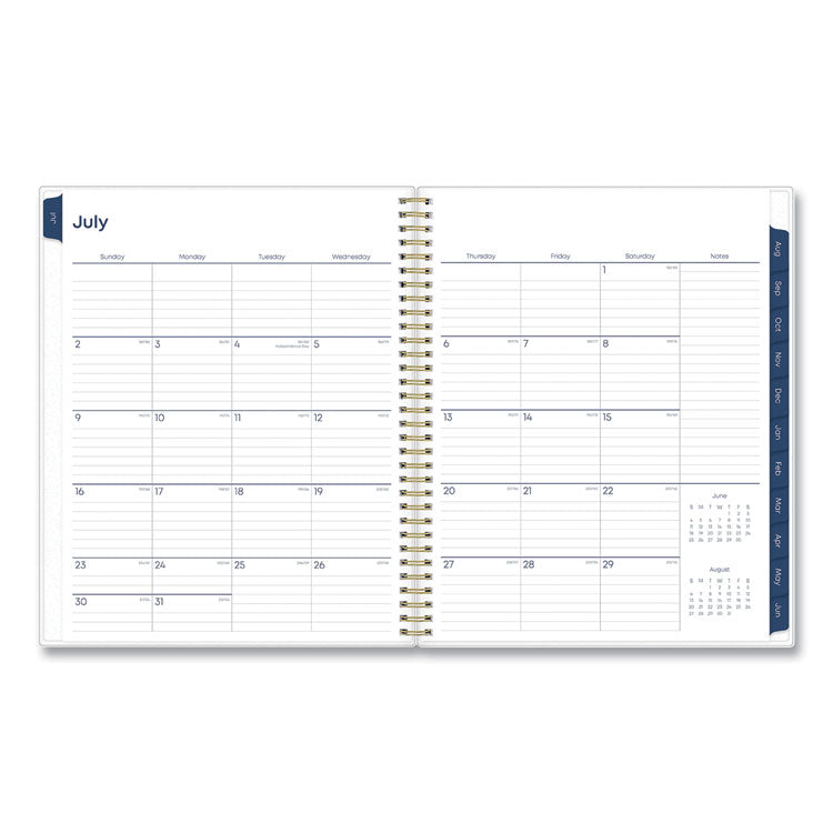 Blue Sky® Gemma Academic Year Weekly/Monthly Planner, Geode Artwork, 11 x 8.5, Blue/Purple Cover, 12-Month (July to June): 2025 to 2026 (BLS118177) Each