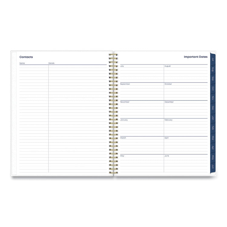 Blue Sky® Gemma Academic Year Weekly/Monthly Planner, Geode Artwork, 11 x 8.5, Blue/Purple Cover, 12-Month (July to June): 2025 to 2026 (BLS118177) Each