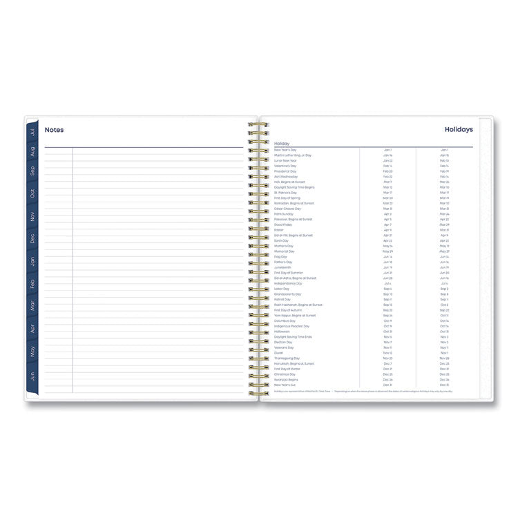 Blue Sky® Gemma Academic Year Weekly/Monthly Planner, Geode Artwork, 11 x 8.5, Blue/Purple Cover, 12-Month (July to June): 2025 to 2026 (BLS118177) Each