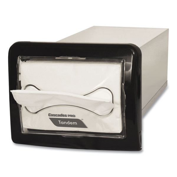 Cascades PRO Tandem In-Counter Interfold Napkin Dispenser, 8.63 x 18 x 6.5, Black (CSDC450)