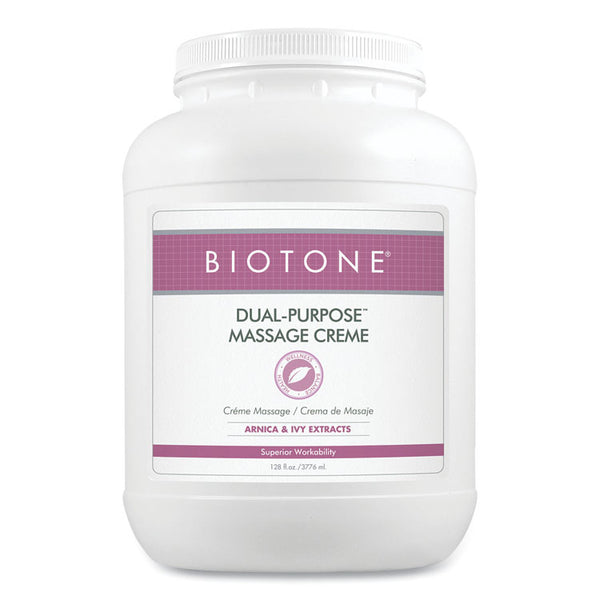 Biotone® Dual-Purpose Massage Creme, 1 gal Jar, Unscented (BTNDPC1G)