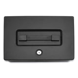 Honeywell Fire Resistant Steel Security Box with Key Lock, 12.7 x 8.8 x 4.1, Black (HWL6104)