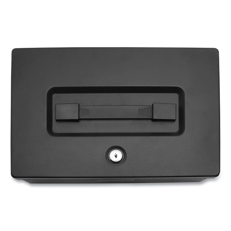Honeywell Fire Resistant Steel Security Box with Key Lock, 12.7 x 8.8 x 4.1, Black (HWL6104)