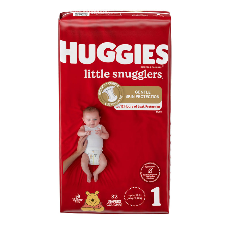 Huggies® Little Snugglers Unisex Baby Diaper Size 1 Disposable Heavy Absorbency (1128672_CS) 128/CS