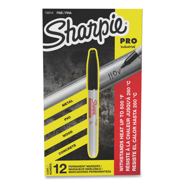 Sharpie® Industrial Permanent Marker, Fine Bullet Tip, Black, Dozen (SAN13601A)