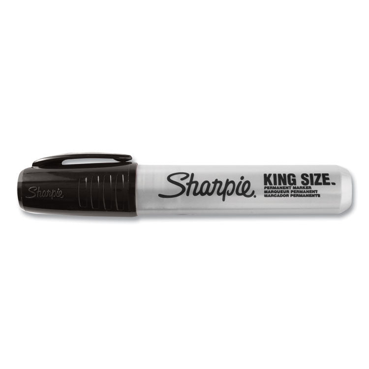 Sharpie® King Size Permanent Marker, Broad Chisel Tip, Black, Dozen (SAN15001A)