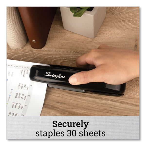 Swingline® 747 Business Full Strip Desk Stapler, 30-Sheet Capacity, Black (SWI74741)
