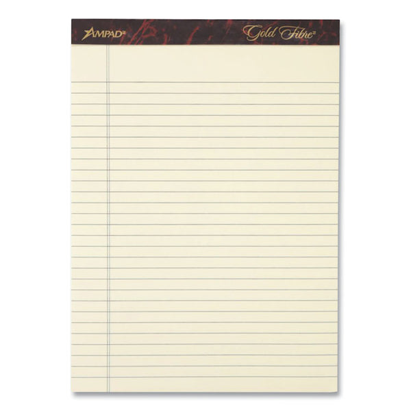 Ampad® Gold Fibre Writing Pads, Narrow Rule, 50 Canary-Yellow 5 x 8 Sheets, 4/Pack (TOP20029)