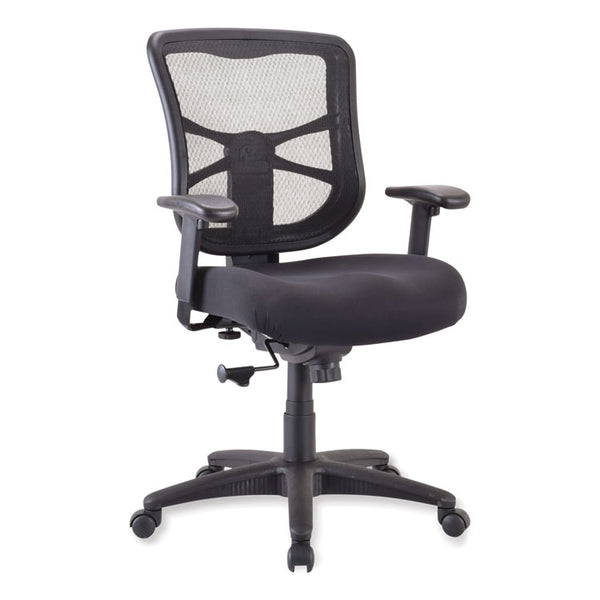 Alera® Alera Elusion Series Mesh Mid-Back Swivel/Tilt Chair, Supports Up to 275 lb, 17.9" to 21.8" Seat Height, Black (ALEEL42BME10B)