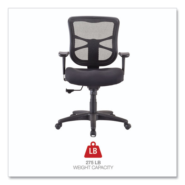 Alera® Alera Elusion Series Mesh Mid-Back Swivel/Tilt Chair, Supports Up to 275 lb, 17.9" to 21.8" Seat Height, Black (ALEEL42BME10B)