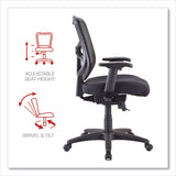 Alera® Alera Elusion Series Mesh Mid-Back Swivel/Tilt Chair, Supports Up to 275 lb, 17.9" to 21.8" Seat Height, Black (ALEEL42BME10B)