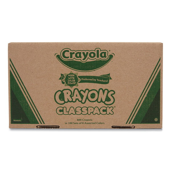 Crayola® Classpack Regular Crayons, 8 Colors, 800/Box (CYO528008)