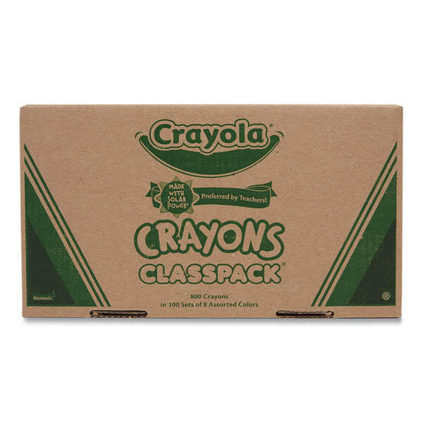 Crayola® Classpack Regular Crayons, 8 Colors, 800/Box (CYO528008) Box of 800