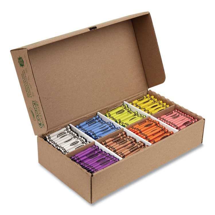 Crayola® Classpack Regular Crayons, 8 Colors, 800/Box (CYO528008) Box of 800