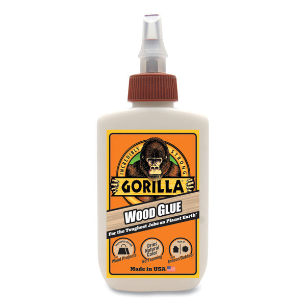 Gorilla® Wood Glue, 4 oz, Dries Light Tan (GOR6202001)