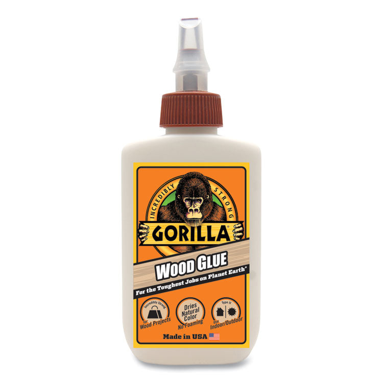 Gorilla® Wood Glue, 4 oz, Dries Light Tan (GOR6202001) Each