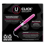 Kotex® U by Kotex Click Compact Tampons, Super Absorbency, 16/Pack, 8 Packs/Carton (KCM51581) Case of 8