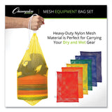 Champion Sports Heavy-Duty Mesh Bag, 12" x 18", Gold, Green, Orange, Purple, Royal Blue, Scarlet Red, 6/Set (CSIMB18SET) 1 Set