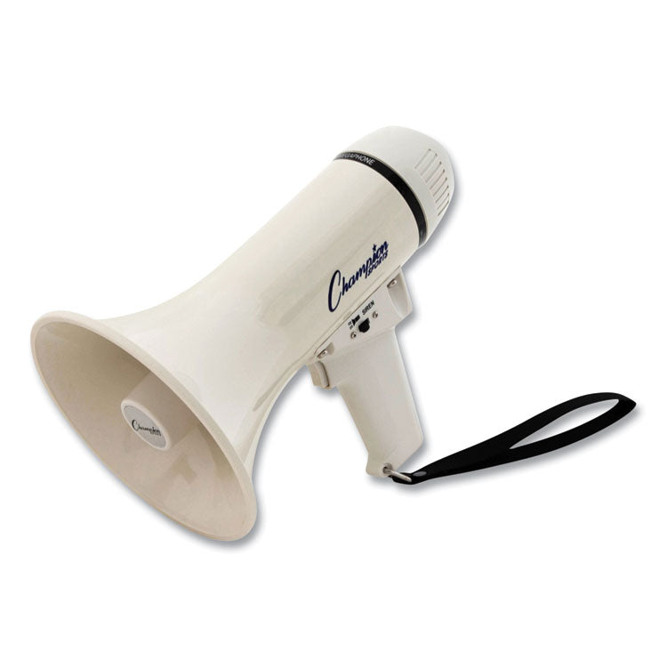 Champion Sports Megaphone, 4 W to 8 W, 400 yds Range, White (CSIMP4W) Each